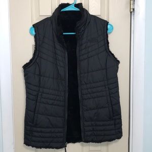 NEW Black Reversible North Face vest